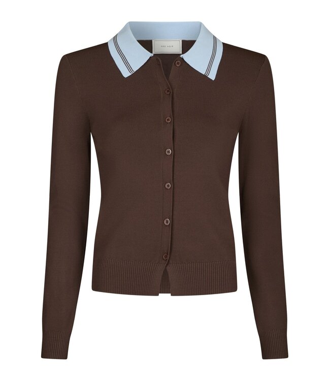 Neo Noir Filiana Contrast Polo Knit