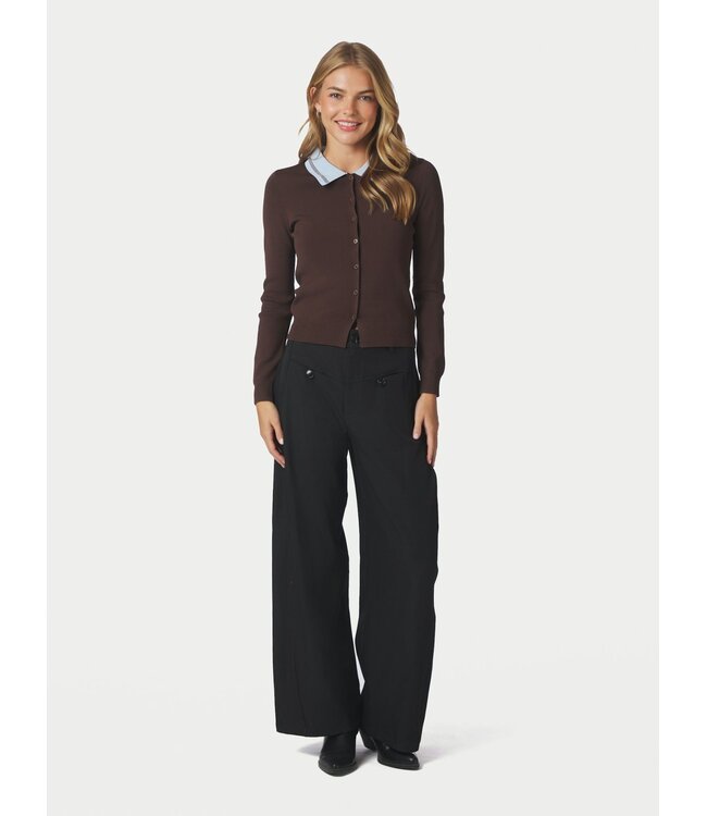Neo Noir Filiana Contrast Polo Knit
