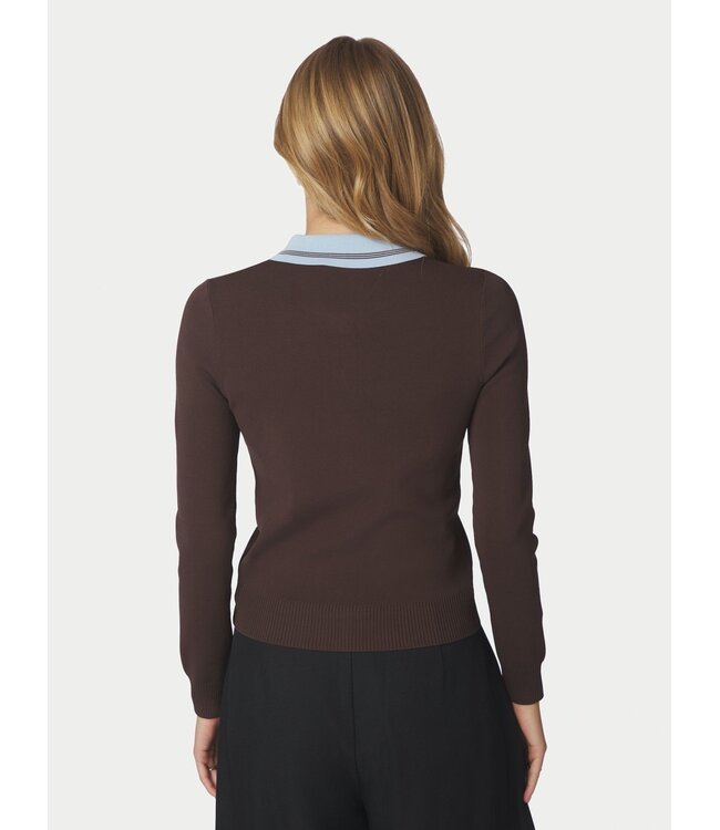 Neo Noir Filiana Contrast Polo Knit