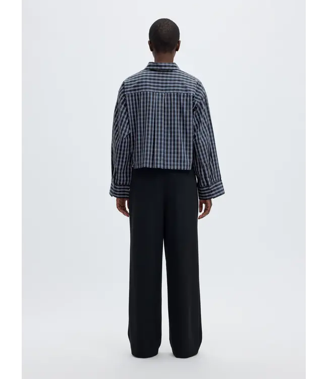 Selected Femme Astha Cropped Boxy Shirt Peat Check