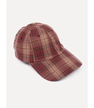 Les Soeurs Pipa Checked Cap Burgundy