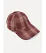 Les Soeurs Pipa Checked Cap Burgundy