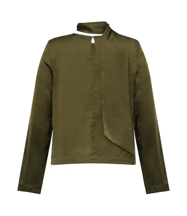 Mbym Rosaline Quill Blouse Smoked Olive