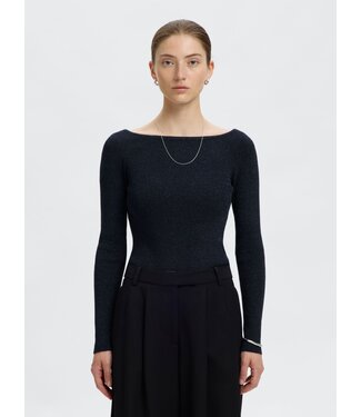 Selected Femme Lura Ls Knit Boat Neck