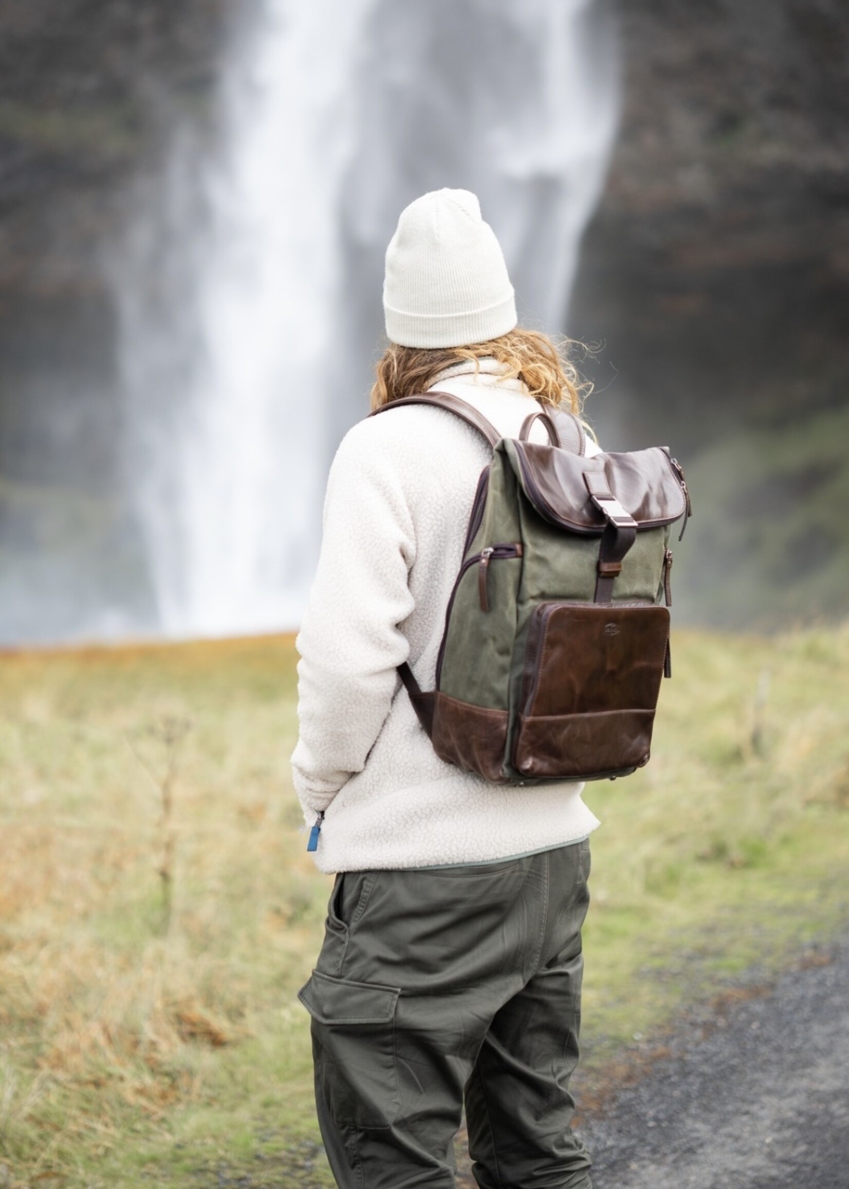 Sparwell Grote stoere leren laptop en reis rugzak unisex Spencer Lederwaren online