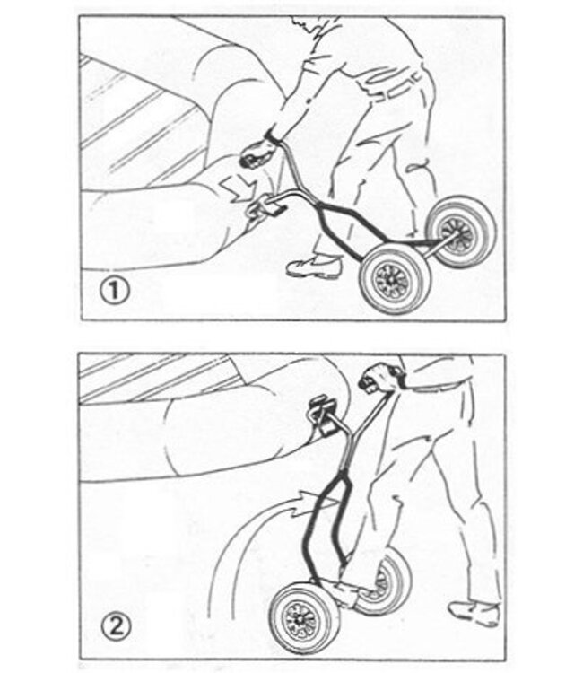 Talamex Rubberboot boegtrolley - Boot transport neuswiel