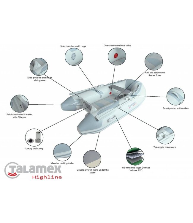 Talamex Highline airdeck HLA 300 rubberboot