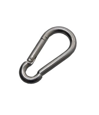 Talamex Karabijnhaak met knik RVS 60 mm