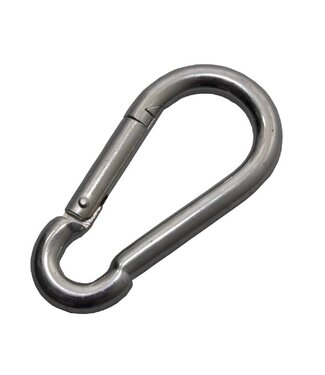 Talamex Karabijnhaak met knik RVS 80 mm