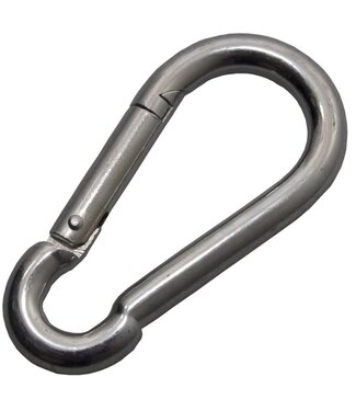 Talamex Karabijnhaak met knik RVS 120 mm