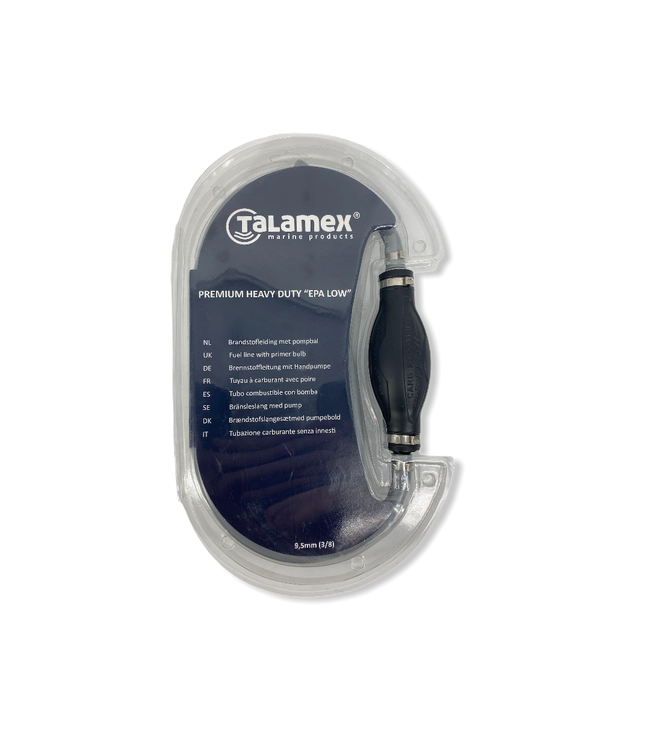 Talamex 2 meter brandstofslang met pompbal 9,5 mm EPA