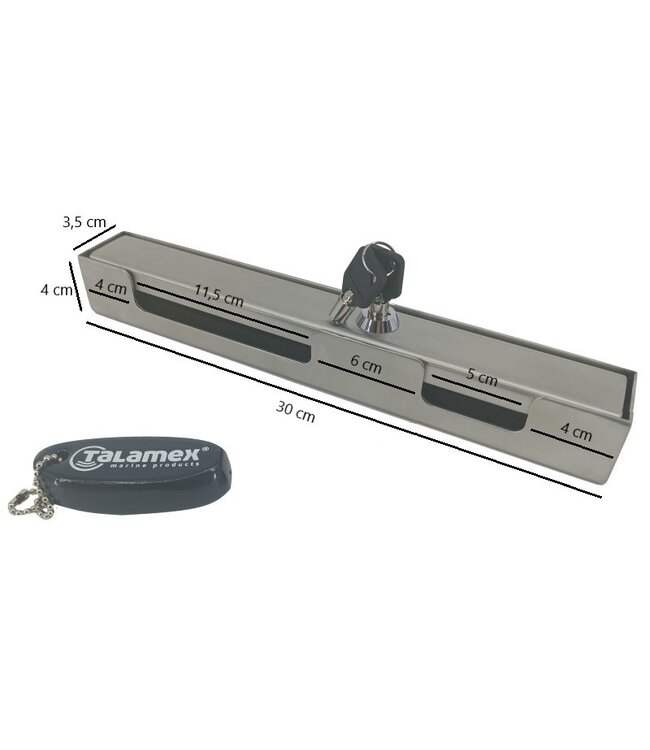 Talamex RVS Buitenboordmotor slot met cilinder