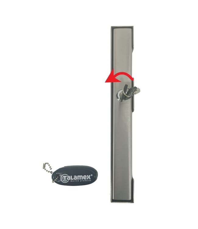 Talamex RVS Buitenboordmotor slot met cilinder
