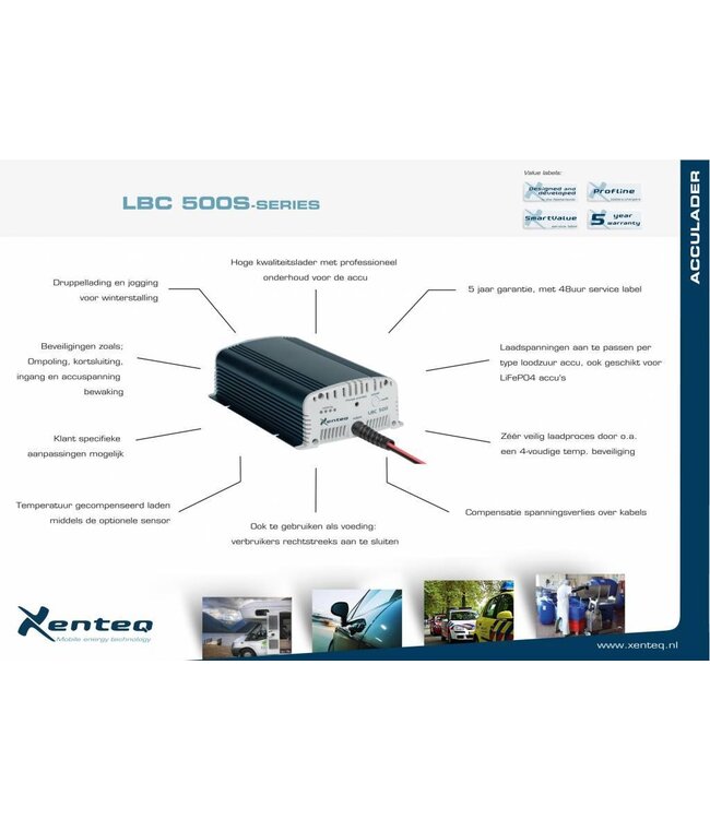 Xenteq LBC 524-10S acculader 24 volt 10 A