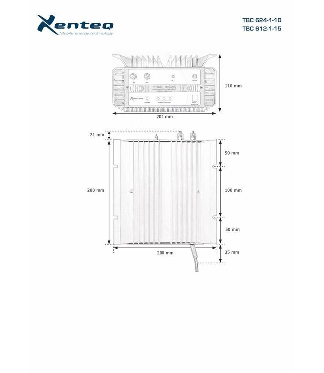 Xenteq Acculader 24 volt 10 ampère type TBC 624-1-10