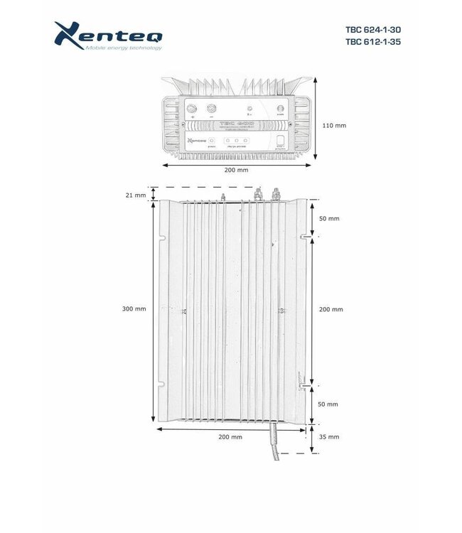 Xenteq Acculader 24 volt 30 ampère type TBC 624-1-30