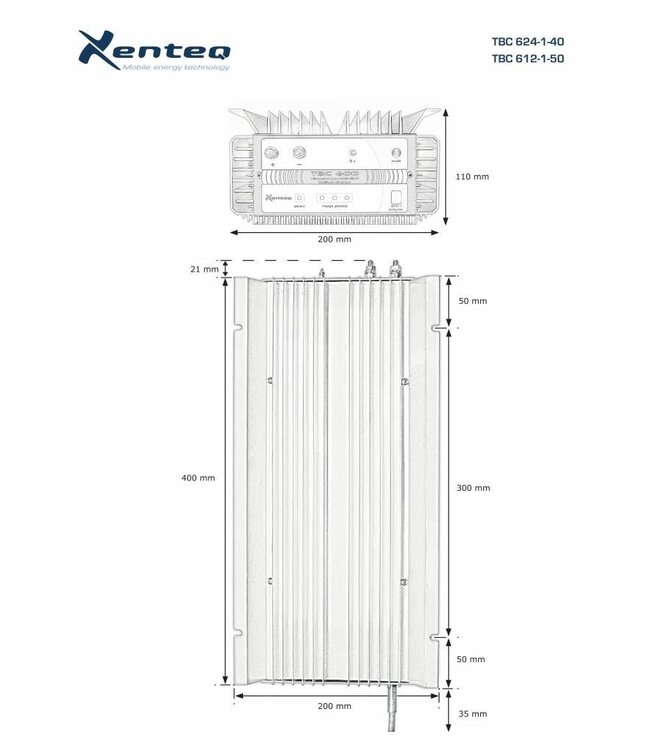 Xenteq Acculader 24 volt 40 ampère type TBC 624-1-40
