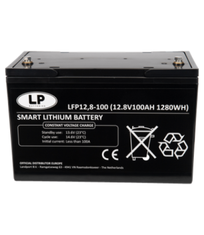 LFP V12-100 12 volt 1280 Wh Smart Lithium LiFePo4 accu