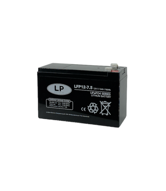 Lithium accu LFP V12-7,5 LiFePo4 12 volt 7,5 Ah 96 Wh