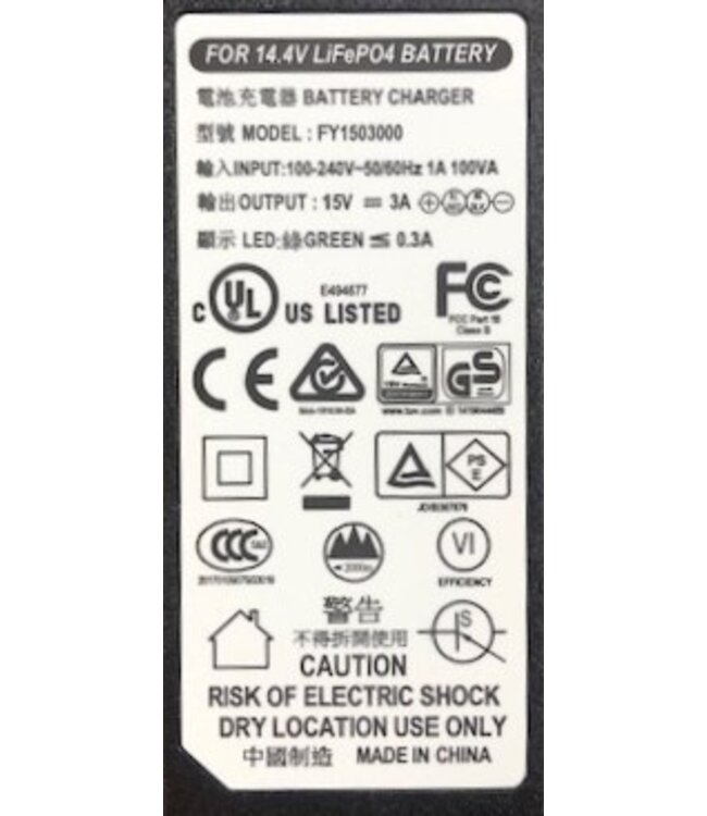 PC 12-03 Lithium acculader 12 volt 3 A