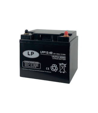 Lithium accu LFP V12-40 LiFePo4 12 volt 40 Ah 512 Wh