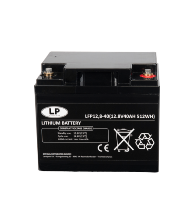 Lithium accu LFP V12,8-40 LiFePo4 12 volt 40 Ah 512 Wh