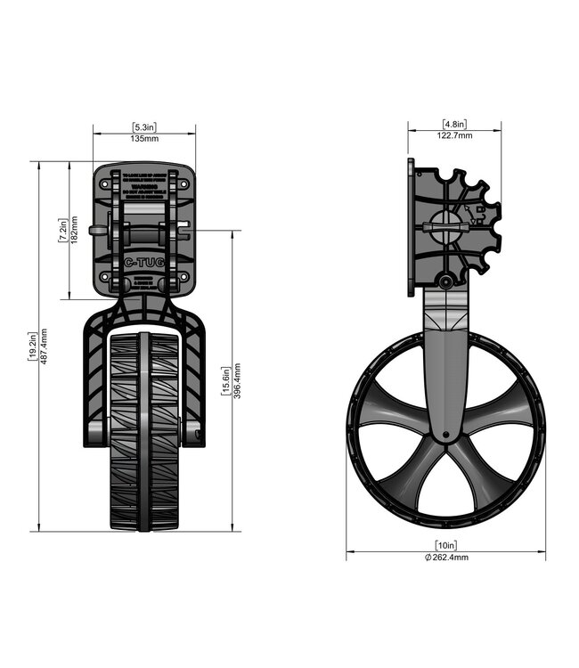 C-TUG Set transportwielen