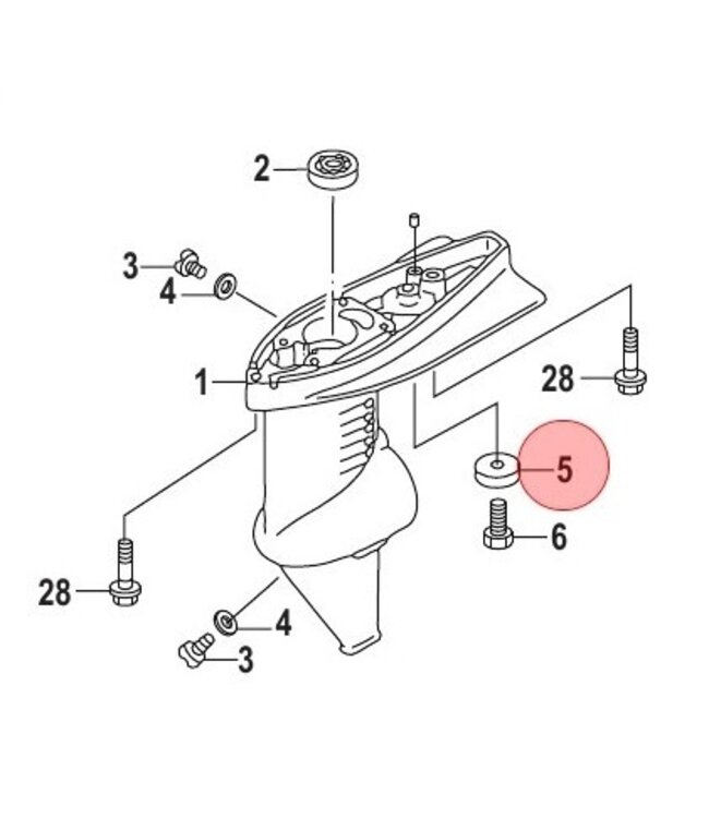 Quicksilver Ronde anode voor 2,5 en 3,5 pk buitenboordmotor