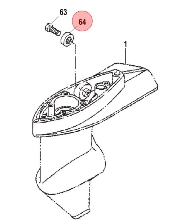 Quicksilver Ronde anode voor 4, 5 en 6 pk buitenboordmotor
