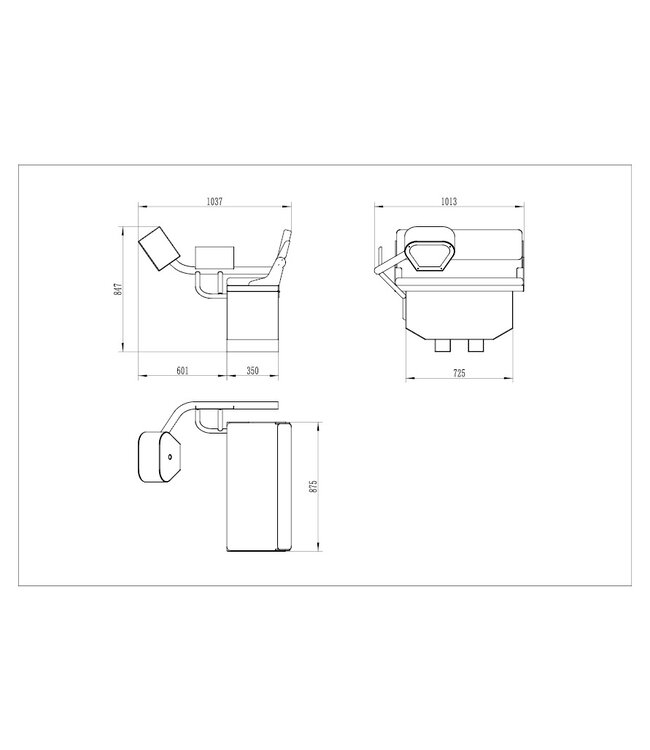 Talamex 2-persoons Silverline RIB console, los monteerbaar