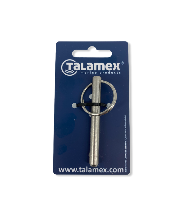 Talamex RVS borgpen met kogel en ring voor transportwielen