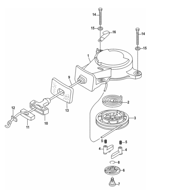 Mercury Compleet startblok voor 2,5 en 3,5 pk buitenboordmotor