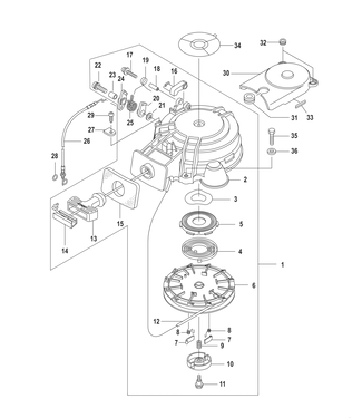 Mercury Compleet startblok voor 8 en 9,9 pk buitenboordmotor