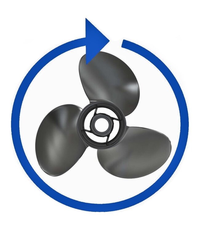 Mercury Black Max aluminium 8,9" x 7,5" propeller