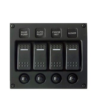 Talamex Curved Schakelpaneel 12/24 Volt met 4 schakelaars