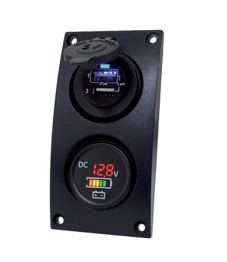 Talamex Curved add-on paneel met USB en accu indicator 12/24V
