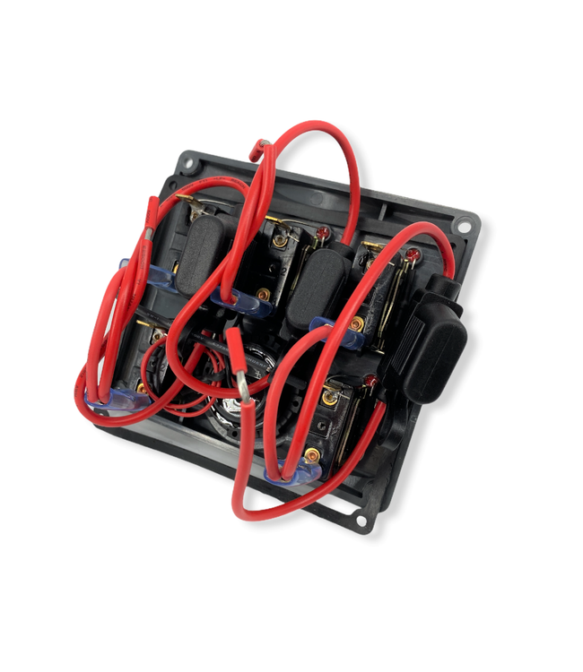 Talamex Schakelpaneel 12/24V met 5 schakelaars en voltmeter