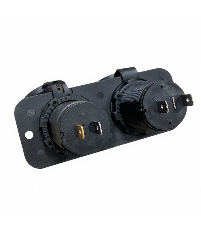 Talamex Dubbel flush frame met USB 2.4A en 12V stopcontact