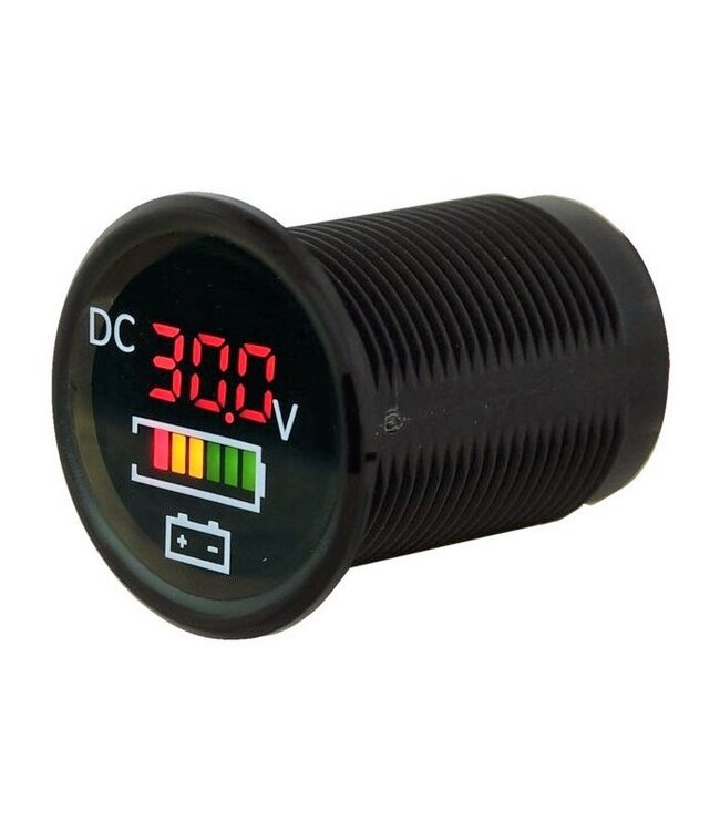 Talamex Flush frame met voltmeter en accu indicator 5-30V
