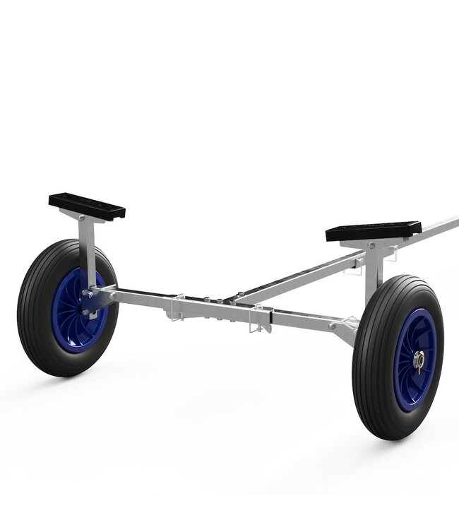 Opvouwbare handtrailer voor rubberboten