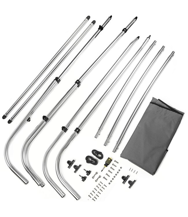 Talamex Biminitop Deluxe 2 boog Zwart