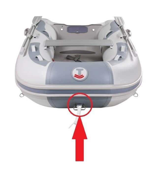 Talamex RVS Boeggreep voor Highline rubberboten