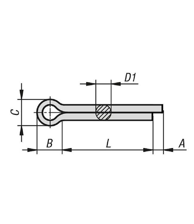 Quicksilver Splitpen RVS voor 4 t/m 9,9 pk buitenboordmotor