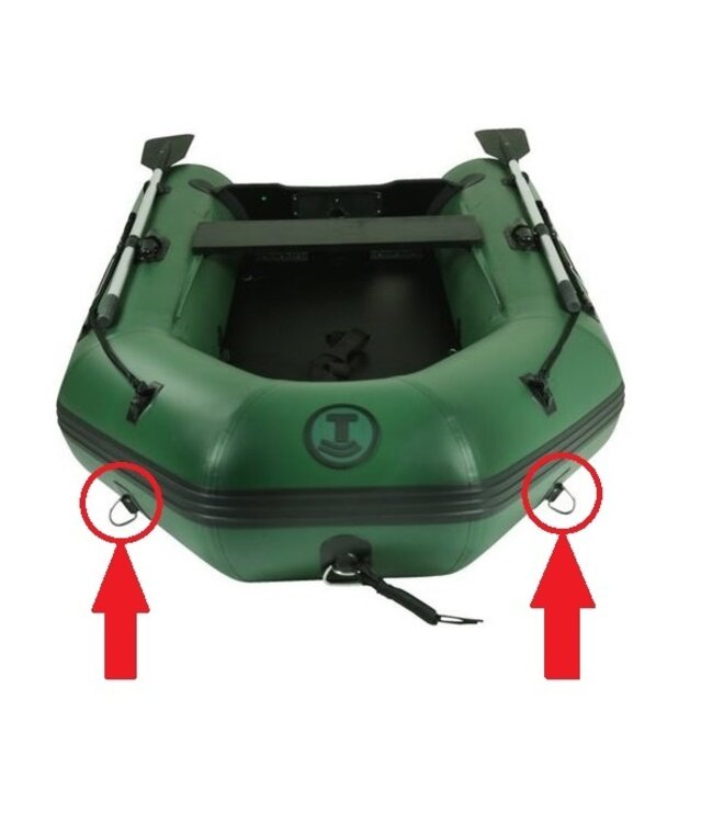 Talamex RVS sleep D-ring voor Talamex rubberboten
