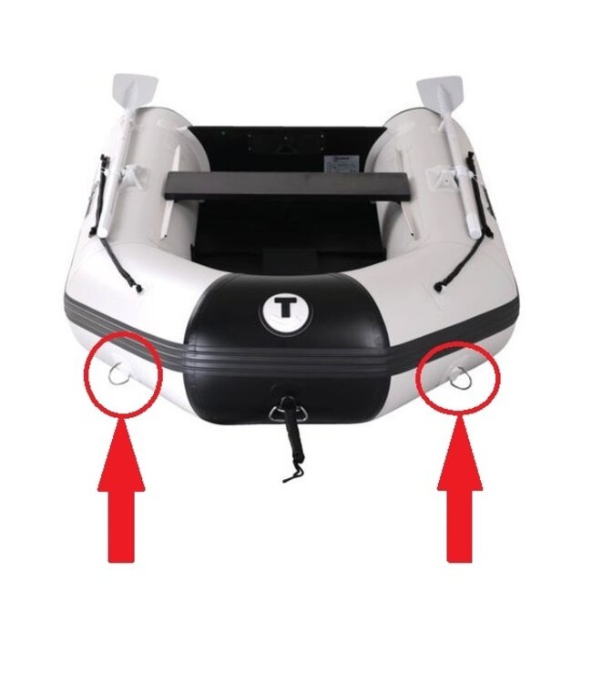 Talamex RVS sleep D-ring grijs voor de Aqualine