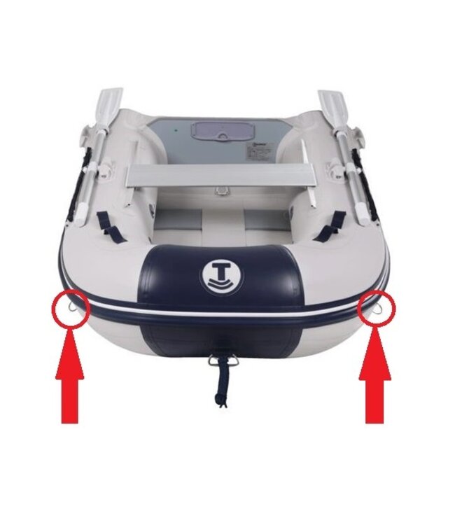 Talamex RVS sleep D-ring grijs voor de Comfortline