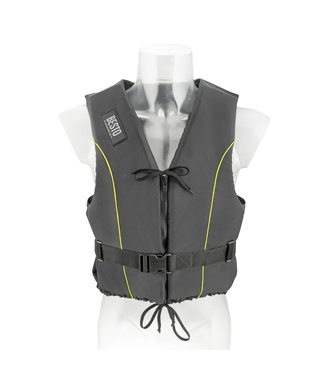 Besto Zwemvest Dinghy Zipper 50N Zwart/Geel Striping