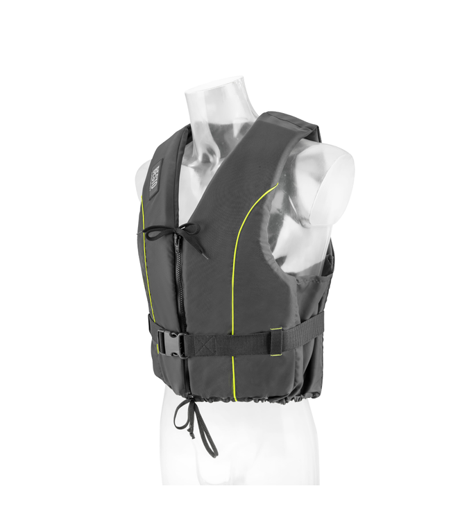 Besto Zwemvest Dinghy Zipper 50N Zwart/Geel Striping