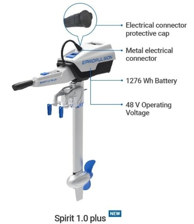 ePropulsion Spirit 1.0 Plus kortstaart fluister motor