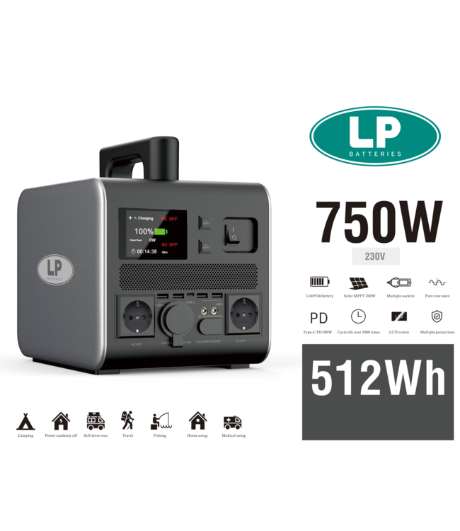 LP Draagbare stroomgenerator ESS 500 Wh